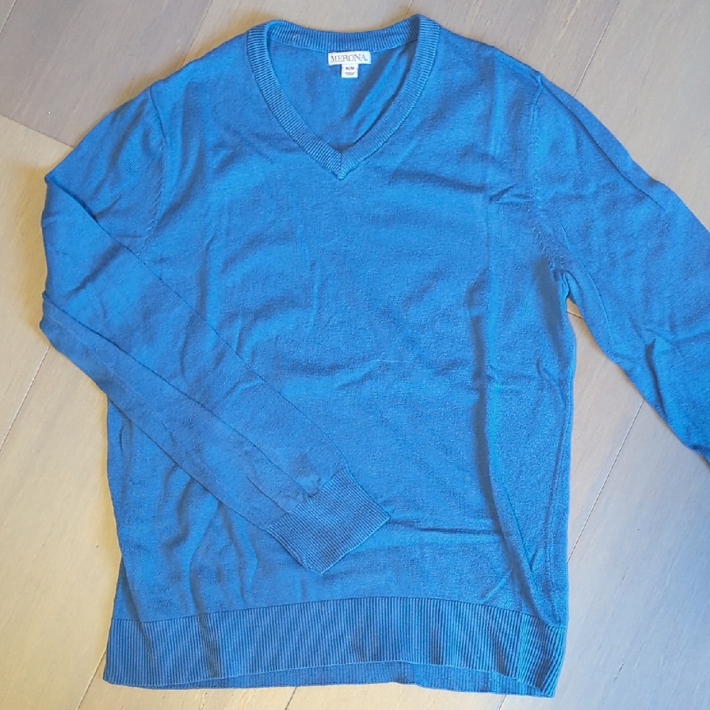 Merona Men's Blue V-Neck Sweater